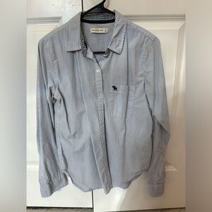 Abercrombie blue stripe button down shirt size small